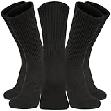 Kensington Men’s Black Sport Socks – 10 Pairs Cushioned Cotton Crew Socks (Size 6–11) for Gym, Work & Everyday Wear