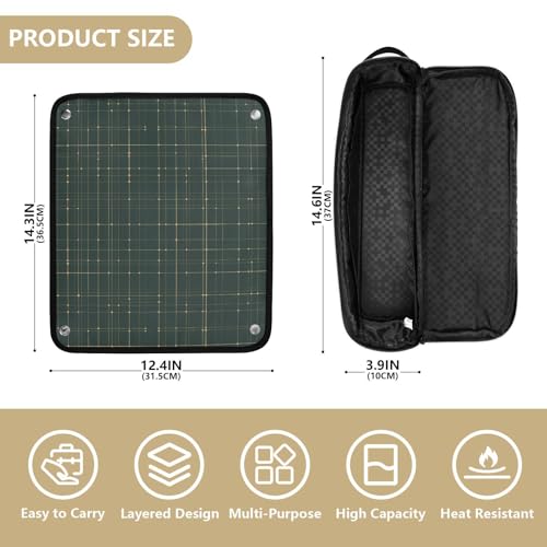 Bolsa de viaje para herramientas de cabello y estera resistente al calor miniatura 4