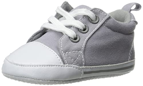 Luvable Friends Chaussures pour bébé unisexe, gris (Toile grise.), 0-6 mois Cover