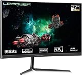 LC-POWER Écran PC 27 Pouces Gaming Incurvé 1500R, Full HD (1920 x 1080), VA, 165Hz, 1ms, AMD FreeSync, Mode Faible lumière Bleue, Angle de Vision de 178°, DP et HDMI, Lunette Ultra-Mince, Noir
