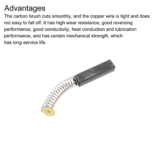 Miniatura 4 de Patikil 4pcs Escobillas De Carbón Para Motor, 20x5x4mm Cepillos De Carbón Para Herramienta Eléctrica, Reemplazo De Reparación De Angular Amoladora Mesa Sierra Taladro De Mano