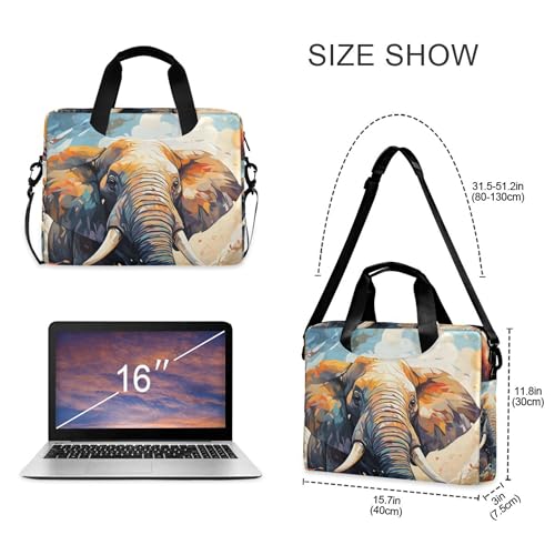 Funda para portátil ALAZA con diseño elefante, 13-15.6 pulg miniatura 4