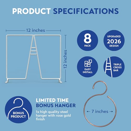 White-Wire-Shelf-Dividers-for-Closet-Organization--8-Pack--Sturdy-and-Easy-Set-Up-Closet-Shelf-Dividers-with-Bonus-Rose-Gold-Hanger--12-inches-x-12-inches