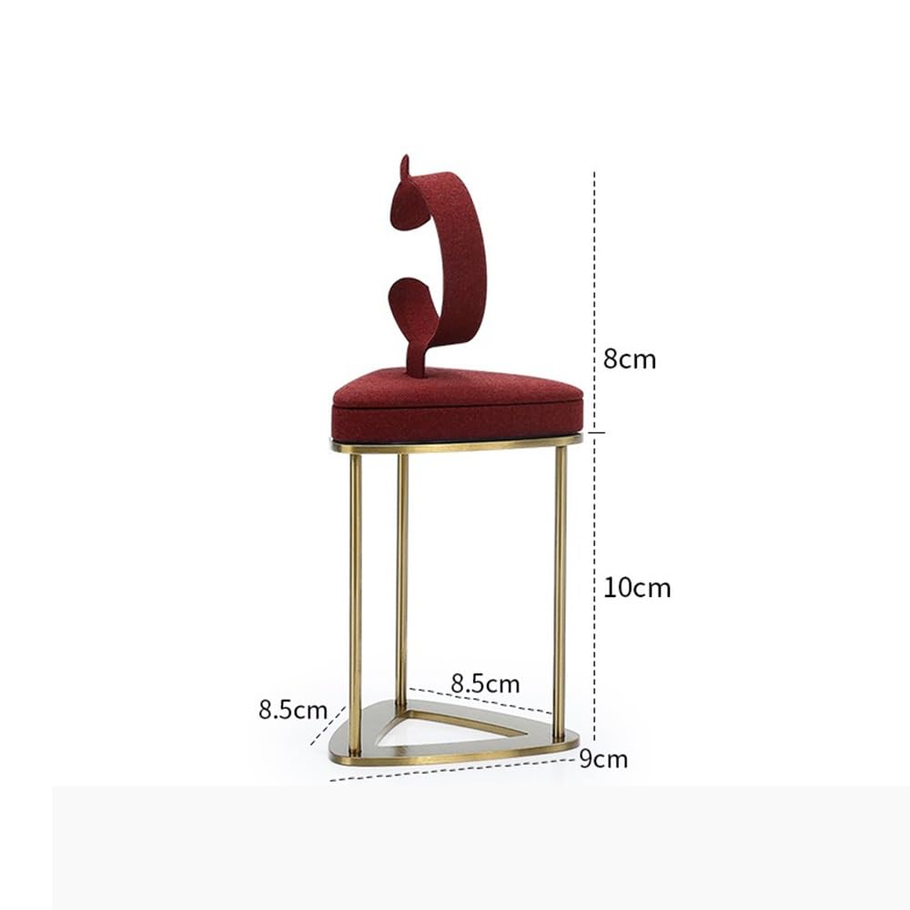 Schmuckständer Schmuck-Display-Set aus rotem Samt, Büste und Ringständer | Thekenschaufenster