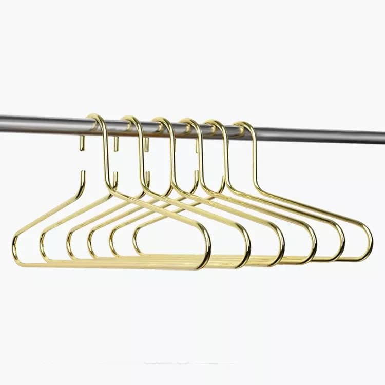 Bag-a-Vie Perchas de metal dorado de alta calidad para ropa, paquete de 6, perchas de metal dorado para armario, perchas doradas que ahorran espacio