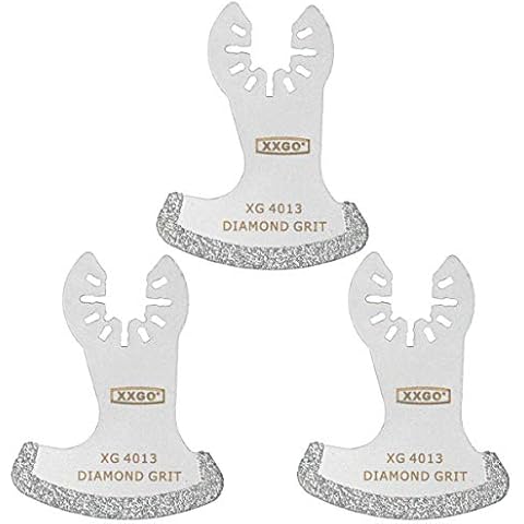 XXGO 3 Pcs Diamond Oscillating Multi Tool Segment Grit Grout Swing Blades for Girt Grout Removal XG3001S Cover