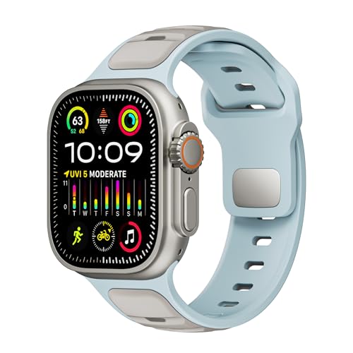 Bracelets de montre raffinés 38/40/41mm finition Light blue coffee style Watch Ultra 1/2