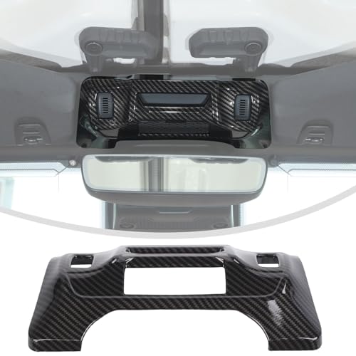 Linskip One-Touch Roof Panel Trim Compatible with 2024 2025 Jeep Wrangler JL 4XE & Gladiator JT, Overhead Feature Decor Cover for Jeep Wrangler Interior Accessories(Carbon Fiber Black)