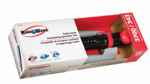 Rainwave Turbo Gear Oscillating Sprinkler Set With Timer, Cover Up To 3700 Square Feet #TOP1