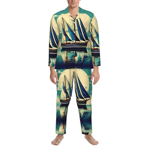 Pyjama imprimé bateau pour une soirée confortable à la maison - 4