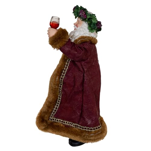 Kurt Adler Fabriché™ Père Noël à vin de collection haute finition 26,7 cm