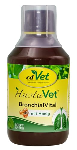 cdVet Natural Products CoughVet BronchialVital 250 ml - Perro - apoya la función respiratoria Superior y la condición respiratoria - Mecanismo de autolimpieza de los bronquios - Defensa inmune -