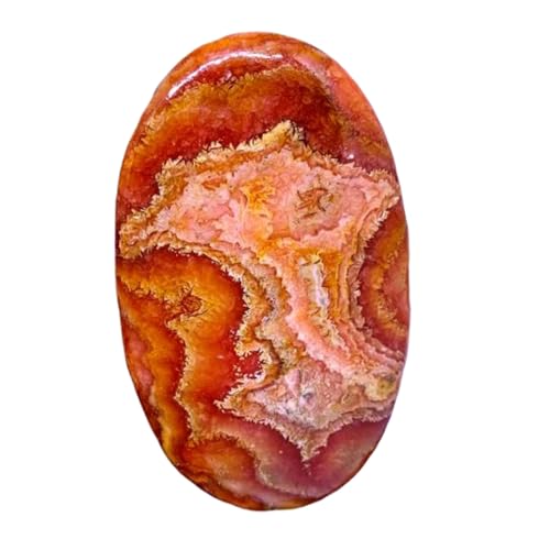 Rhodochrosite naturelle 85x50mm cabochon de lithothérapie pour pendentif d'ancrage