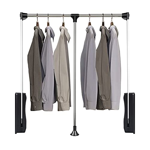 Barre de penderie murale rabattable extensible gain de place dressing