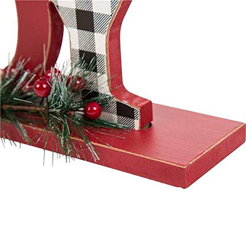 Glitzhome Joy Christmas Centerpiece Table Decorations 11.42 Inches Wooden Joy Decorative Display Sign On Table Or Fireplace Christmas Table Decor Rustic Xmas Desk Decoration For Home And Kitchen #TOP4