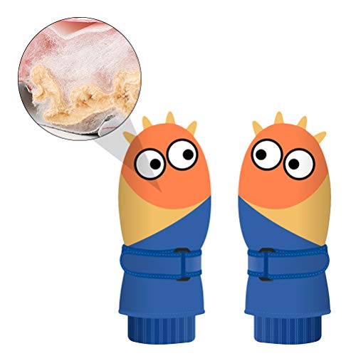 Amosfun 1 par de luvas de Natal para crianças, luvas de neve impermeáveis e quentes para esqui, supr