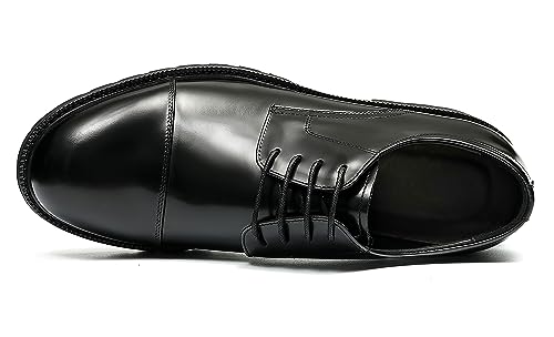 Santimon Oxfords Formal Dress for Men Genuine Leather Cap Toe Derby Prom Wedding Business Casual Fashion Tuxedo Shoes for Men3