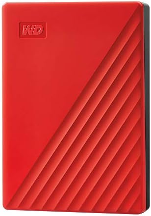 WD 4TB My Passport, Portable External Hard Drive, Red, backup software with defense against ransomware, and password protection, USB 3.1/USB 3.0 compatible - WDBPKJ0040BRD-WESN
