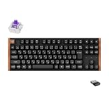 【国内正規品】Keychron K8 HE QMK ワイヤレスゲーミングカスタムメカニカルキーボード JISレイアウト 2.4GHz/Bluetooth/有線対応/ホットスワップ対応/プログラマブル/RGBバックライト/Gateron磁気スイッチ/Mac・Windows兼用/アルミ＋ウッドフレーム ブラック