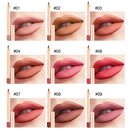 12 Colors Matte Lip Liner Pens Set Long-Lasting Creamy Lip Liner Natural Lip Makeup Soft Pencils Lipstick Set #TOP1