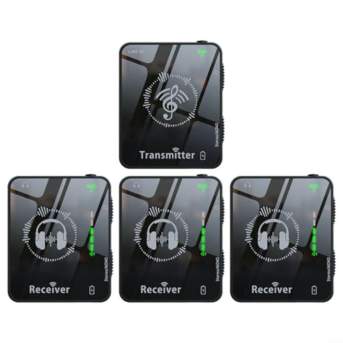 Sistema Wireless In-Ear Monitor KIMAFUN 2.4G - 1 Trasmettitore + 1 Ricevitore, Stereo, Per Musicisti, DJ - Foto 2