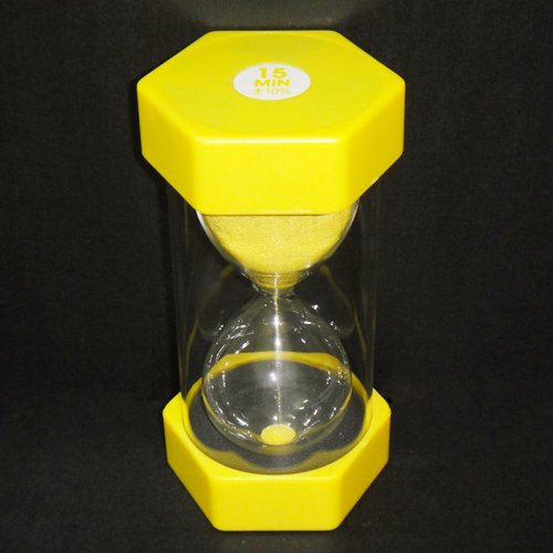 VStoy Security Fashion Hourglass Sand Timer … (Yellow 15 Minutes)