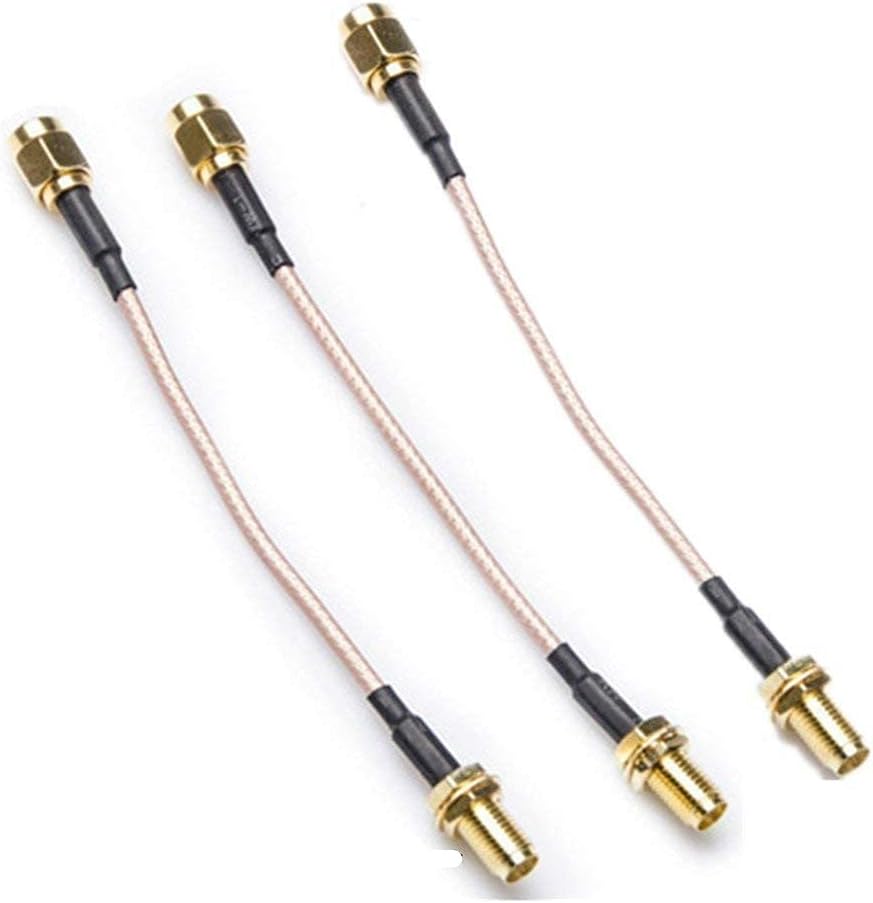 Ltsstoreuk RP-SMA Male to RP-SMA Female Antenna Adapter, 11.8 Inch FPV Antenna Extension Wire RG178 Coax Coaxial Cable, Pack of 3