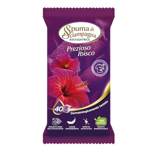 Spuma di Sciampagna Hojas Secadora Prezioso Ibisco 40 hojas