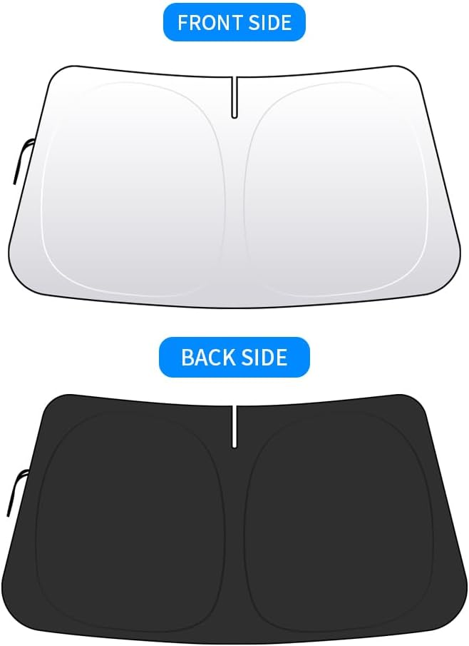 Front Windshield Sun Shade Custom Fit Compatible for Benz C Class W204 W205 C250 C300 C400 Sunshade Foldable UV Ray Reflector Visor Protector Accessories Shield Cover Reflective (for Benz C W204 205)