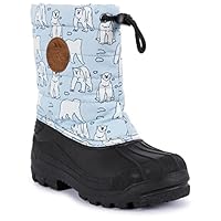 Trespass Kids Snow Boot Remy - Boys Girls Water Resistant Boots, Children's Footwear with Insulated Lining, Snow Boots with Sherpa Fleece Collar