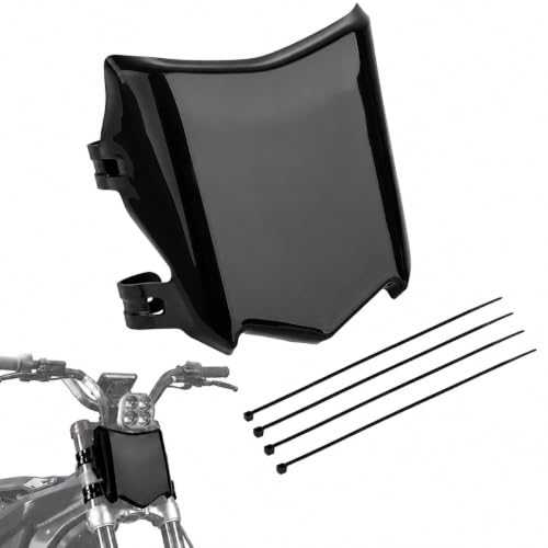 Front Plate for Ebike, Front Number Plate Universal for Surron Talaria Sting eRide Pro Ridstar Q20 Super 73 RX Tuttio Soleil 01 Yozma in10 tst r002 E Bike Black.