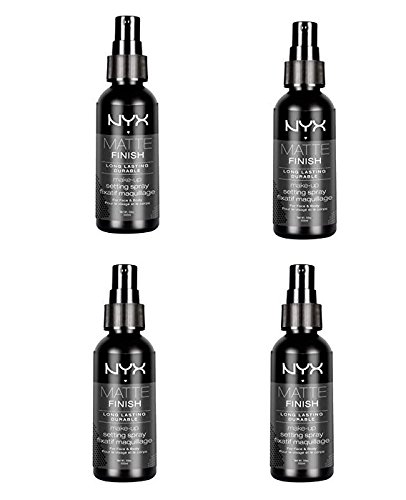 NYX Cosmetics Make Up Setting Spray, Matte Finish/Long Lasting, GlyAsf 4 Pack (2.03 Ounce)