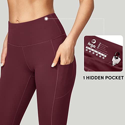 Iuga High Waist Yoga Pants With Pockets, Leggings For Women Tummy Control, Workout Leggings For Women 4 Way Stretch #TOP2