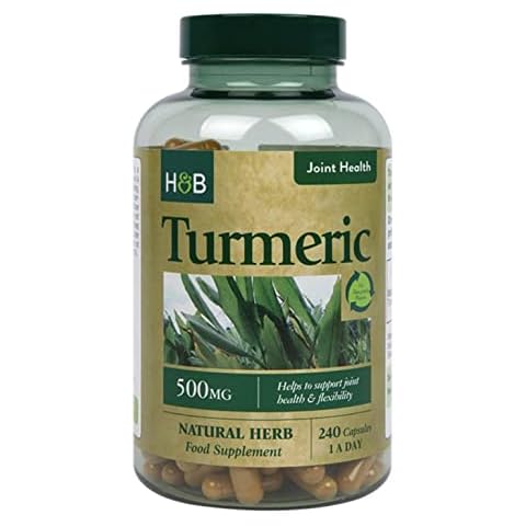Holland & Barrett Turmeric 500mg 240 Capsules Cover