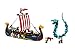 LEGO Creator 3in1 Viking Ship and The Midgard Serpent 31132, Toy Boat and Snake to House or Wolf Figure Building Set, Gifts for Kids, Boys & Girls