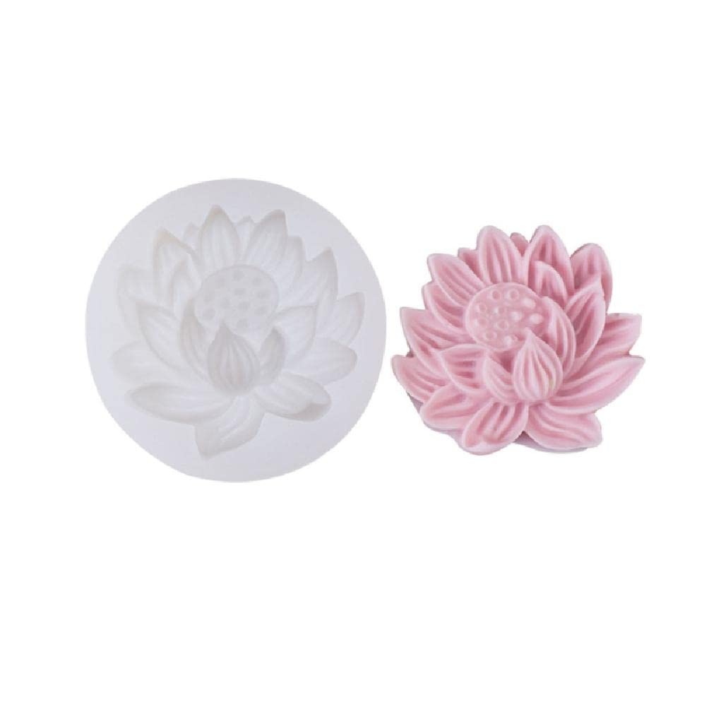 3D Silicone Soap Mold - Lotus-Flower Shaped Candle Mold - DIY Art Soap & Candle Making
