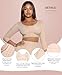 FeelinGirl 3/4 Sleeve Arm Shaper Tops Arm Garments after Lipo Breast Lifter Post Surgical Compression Bra Nude S