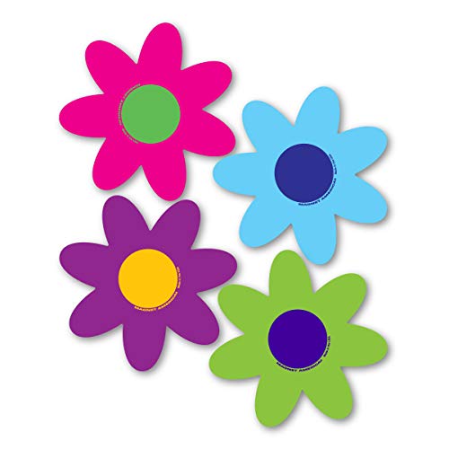Set de 4 imanes decorativos flor brillante