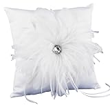 Hortense B. Hewitt Wedding Accessories Feathered Flair Ring Pillow