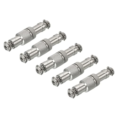 Connecteur aviation GX12 4 broches MECCANIXITY en alliage argenté haute conductivité pour panneau