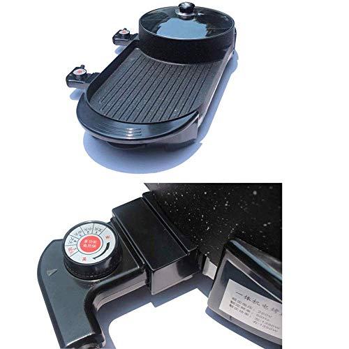 Churrasqueira Hot pot liga de alumínio-grelha elétrica interna atualizada, panela quente com elétric