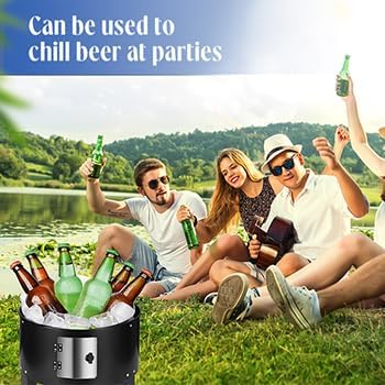 Miniatura 2 de Parrillas de carbón verticales 3 en 1 para barbacoas de patio, parrilla portátil de barbacoa de 17 pulgadas con termómetros y 2 puertas de acceso