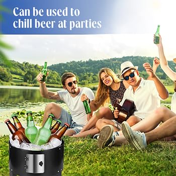 3-in-1 Vertical Charcoal Smoker Grills For Backyard Barbecues, 17 Inch Portable Smoker bbq Grill with Thermometers and 2 Access Doors for Parties Outdoor Camping Cooking (17 Inch)