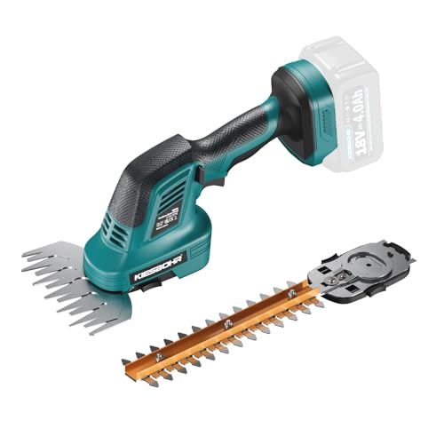KIESBOHR Akku-Heckenschere Kompatibel mit Makita 18V Akkus, 2 IN 1 Grasschere und Strauchschere...