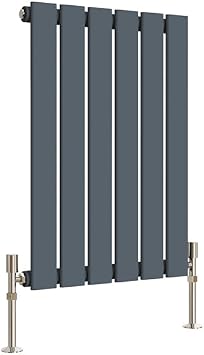 Anthracite Radiators Horizontal Small Rad Single Flat Panel Central Heating Radiators 600 * 408mm