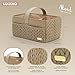 LUKJOJO Luxurious Baby Diaper Caddy, Nursery Storage Basket for Newborn Essentials, Travel Baby Basket for Diapers Baby Wipes, Organizer Tote Bag Storage Bin, Baby Shower Gifts(Beige)
