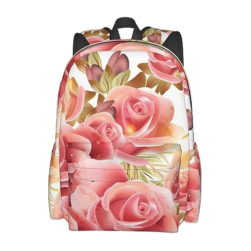 Sac à dos imprimé floral imperméable et léger grand volume - 2