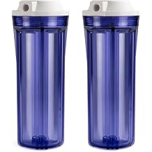 iSpring HC12X2 1/4 Clear Water Filter Housing for RCC Series Reverse Osmosis System, Pack of 2, Compatible with iSpring RCC Series Systems with NSF Certified Mark