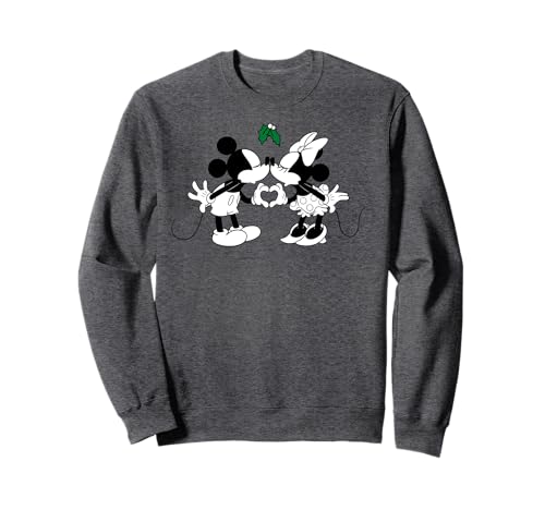 Sweat Mickey et Minnie sous le gui pull Disney de Noël pour couple