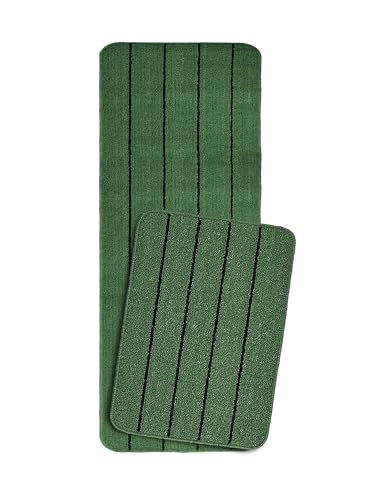 Image of SARAL Home Multiuse Combo Pack of 2Pc | Polyester Door Mat 45x60 & Runner Floor Mat 43x120| Anti-Skid | Quick Drying | Soft Water Absorbent | Home, Bathroom, Kitchen, Bedroom | Modern Design